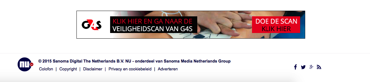 Bannercampagne G4S NU.nl Bannercampagne G4S NU.nl