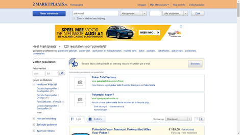 Bannercampagne Marktplaats Holland Casino