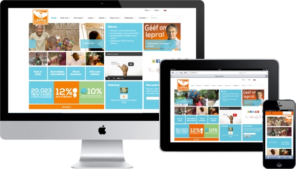 Full responsive webdesign Leprastichting