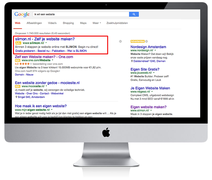 Online marketing Google adwords SEA